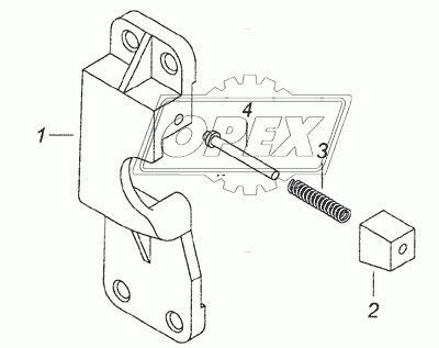 5320-6105035-10 Фиксатор замка левый